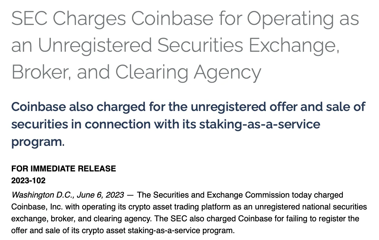 SEC suing Coinbase